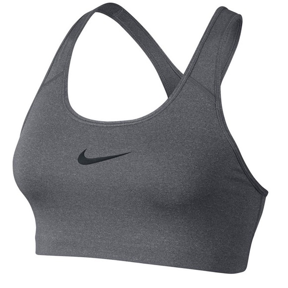 NWT Nike Swoosh Dri-Fit Sports Bra Charcoal Gray - Picture 2 of 10